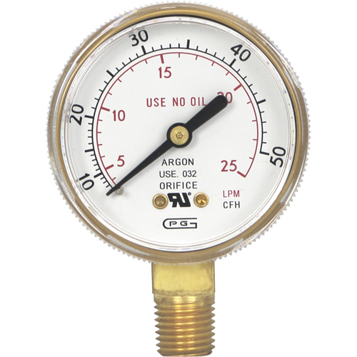 Pressure Gauges, 2" , 0-50 SCFH, Bottom Mount, Analogue Groupe Belzile Dickner