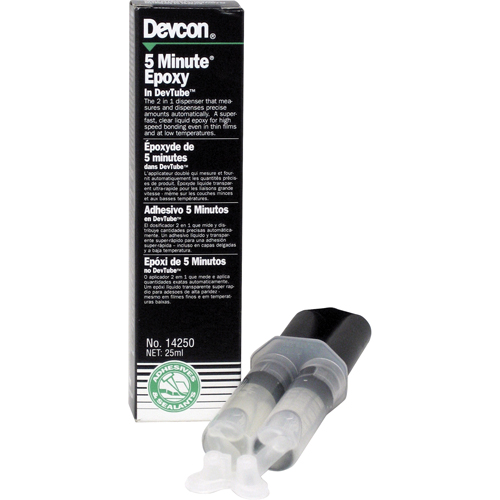 5-Minute Adhesive, 25 ml, Dual Cartridge, Two-Part, Clear Groupe Belzile Dickner