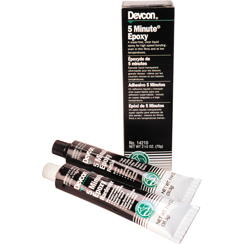 5-Minute Adhesive, 70 g, Tube, Two-Part, Clear Groupe Belzile Dickner