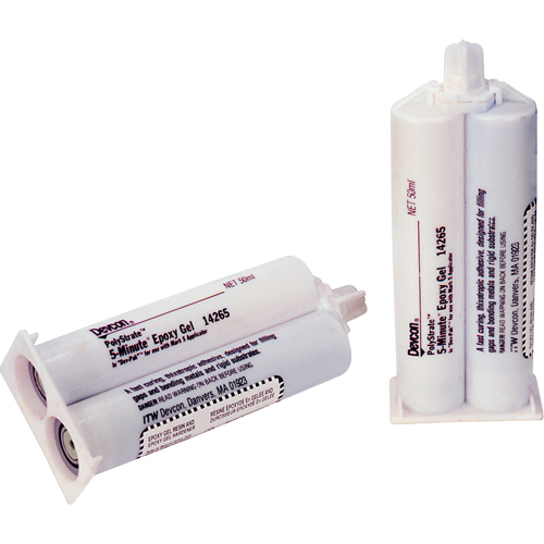 5-Minute Adhesive, 50 ml, Dual Cartridge, Two-Part, Clear Groupe Belzile Dickner