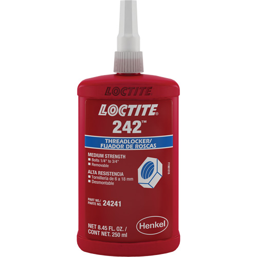 Threadlocker 242 , Blue, Medium, 250 ml, Bottle Groupe Belzile Dickner
