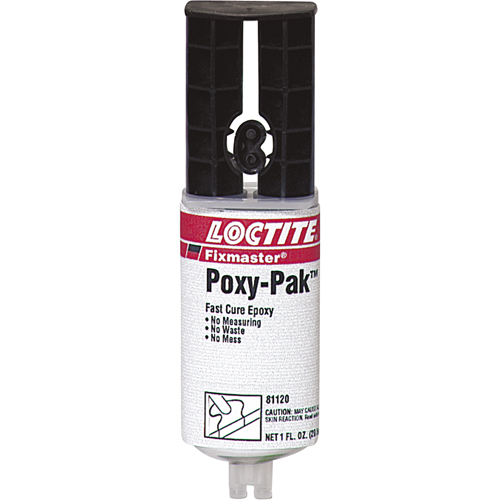 Adh&eacute;sif &agrave; s&eacute;chage rapide POXY PAK de Fixmaster, 92 g, Seringue, Deux composants, Translucide Groupe Belzile Dickner