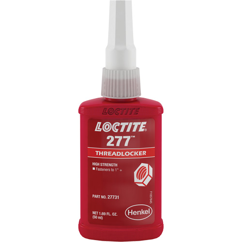Threadlocker 277 Large Threads, Red, High, 50 ml, Bottle Groupe Belzile Dickner
