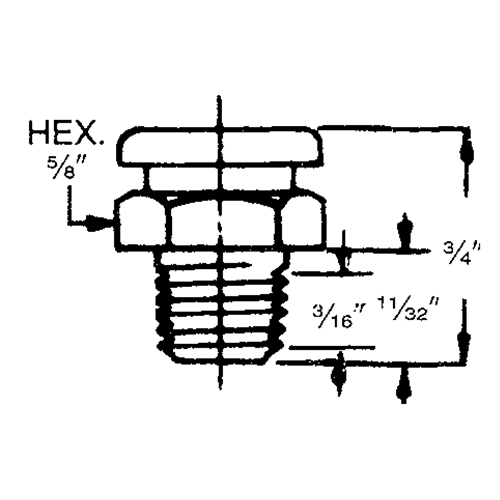 Standard Button Head Fitting, 1/8" PTF Thread Groupe Belzile Dickner