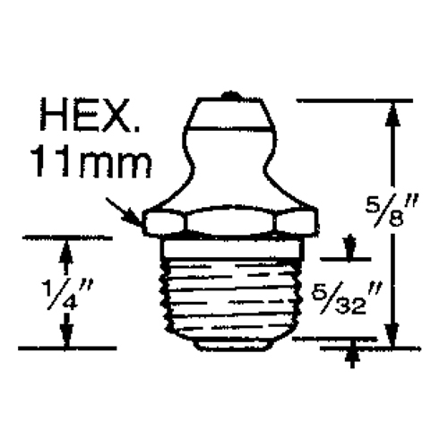 Fitting, 10 mm Thread Groupe Belzile Dickner