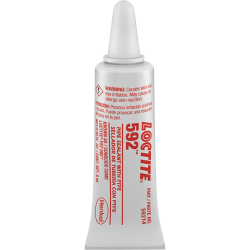 P&acirc;te d'&eacute;tanch&eacute;it&eacute; pour raccords filet&eacute;s &agrave; durcissement lent 592 PST, Tube, 6 ml, -54° C - 204° C/-65° F - 400° F Groupe Belzile Dickner