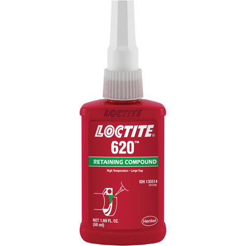 Retaining Compound 620 High Temperature, 50 ml, Bottle, Green Groupe Belzile Dickner