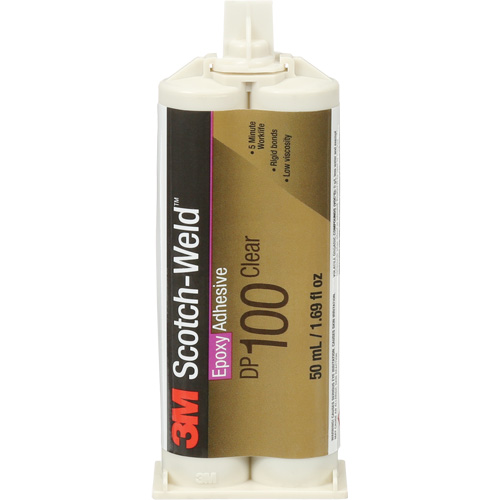 Scotch-Weld Adhesive, 1.7 fl. oz., Dual Cartridge, Two-Part, Clear Groupe Belzile Dickner