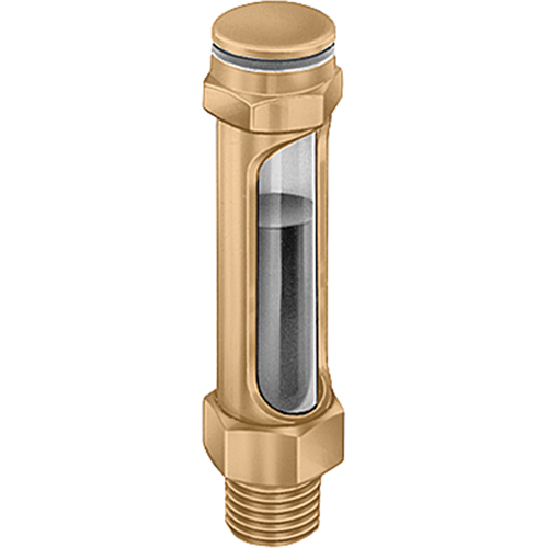 Indicateurs de niveau &agrave; liquide en laiton - Droits, Filet&eacute;, 14-1/4" lo, 225°F (107,22° C) Groupe Belzile Dickner