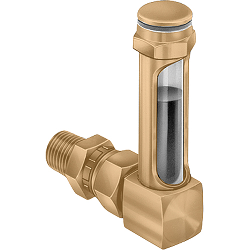 Indicateurs de niveau &agrave; liquide en laiton - Raccords universels, Filet&eacute;, 8-11/16" lo, 225°F (107,22° C) Groupe Belzile Dickner