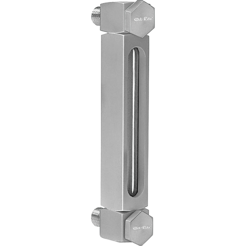 Indicateur de niveau &agrave; liquide en Aluminium, Filet&eacute;, 6" lo, 205°F (96,11° C) Groupe Belzile Dickner