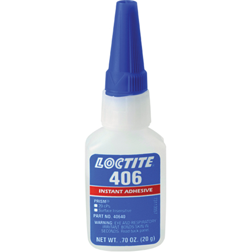 Adh&eacute;sif instantan&eacute; Prism 406, Transparent, Bouteille, 0,7 liq. oz. Groupe Belzile Dickner