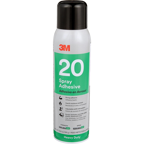 20 Heavy Duty Spray Adhesive, Clear, Aerosol Can Groupe Belzile Dickner