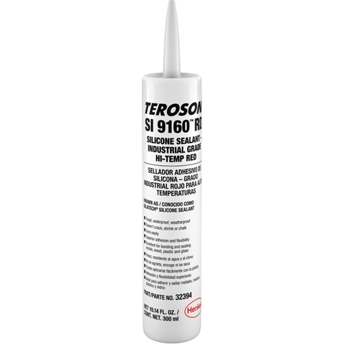 Teroson&reg; SI 9160 High Temperature Silicone Sealant, Cartridge, Red Groupe Belzile Dickner