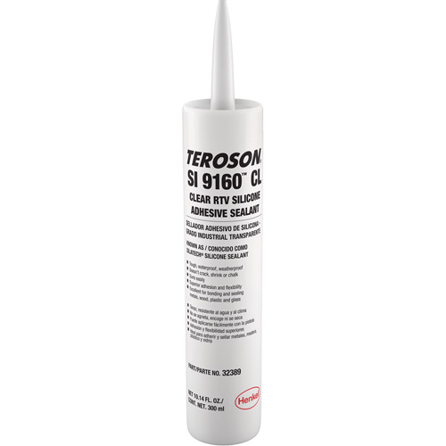 Teroson&reg; SI 9160 Silicone Sealant, Cartridge, Clear Groupe Belzile Dickner