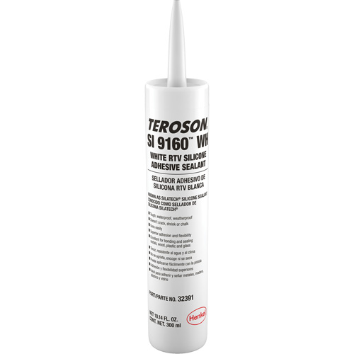 Teroson&reg; SI 9160 Silicone Sealant, Cartridge, White Groupe Belzile Dickner