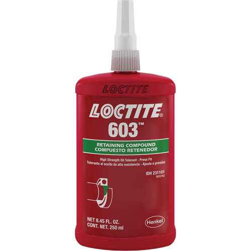 Loctite&reg; 603 Retaining Compound, 250 ml, Bottle, Green Groupe Belzile Dickner