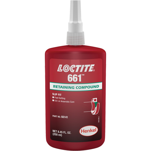Loctite&reg; 661 Retaining Compound, 250 ml, Bottle, Yellow Groupe Belzile Dickner