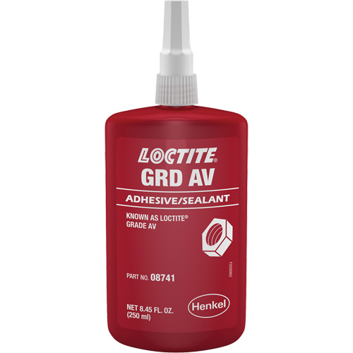 Letter Grade AV Threadlocker, Red, High, 250 ml, Bottle Groupe Belzile Dickner
