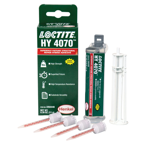 Adh&eacute;sif hybride pour r&eacute;parations structurales HY 4070, Deux composants, Cartouche double, 11 g, Blanc cass&eacute; Groupe Belzile Dickner