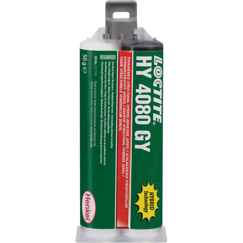 HY 4080 GY Structural Repair Hybrid Adhesive, Two-Part, Dual Cartridge, 50 g, Grey Groupe Belzile Dickner