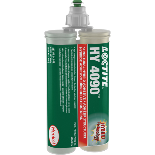 HY 4090 Structural Repair Hybrid Adhesive, Two-Part, Dual Cartridge, 400 g, Off-White Groupe Belzile Dickner