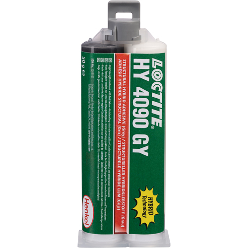 HY 4090 GY Structural Repair Hybrid Adhesive, Two-Part, Dual Cartridge, 50 g, Grey Groupe Belzile Dickner