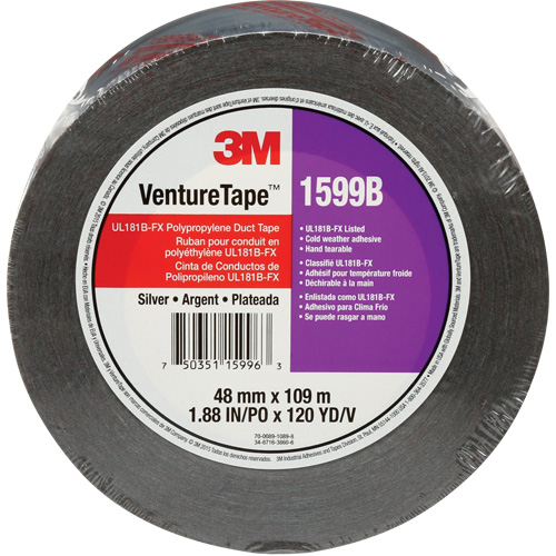 Ruban en polypropyl&egrave;ne Venture Tape 1599B, 3 mils, Argent, 48 mm (2") x 109,7 m (359,9') Groupe Belzile Dickner