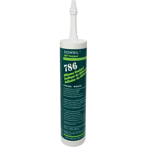 Dowsil 786 Silicone Sealant, 300 ml, Cartridge, White Groupe Belzile Dickner