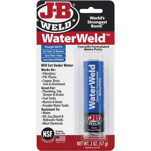 Colle &eacute;poxyde WaterWeld, 2 oz, B&acirc;ton, Blanc cass&eacute; Groupe Belzile Dickner