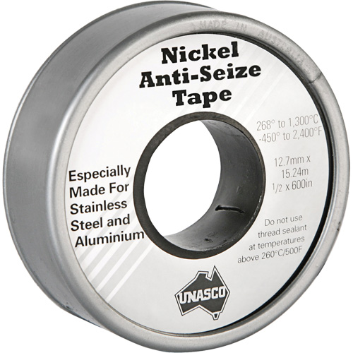 Nickel Anti-Seize Tape, 590" L x 1/2" W, Silver Groupe Belzile Dickner