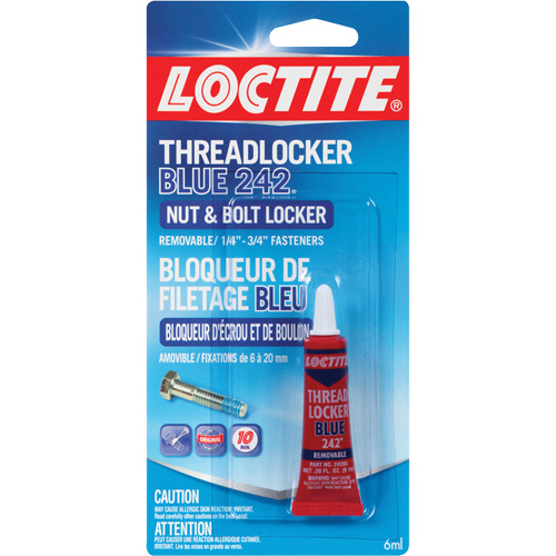 242 Threadlocker, Blue, Medium, 6 ml, Tube Groupe Belzile Dickner