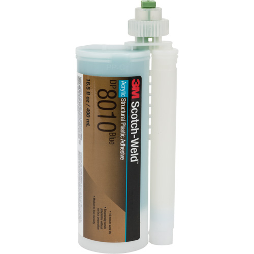 Adh&eacute;sif structural pour composants en plastique Scotch-Weld, Deux composants, Cartouche, 490 ml, Bleu Groupe Belzile Dickner