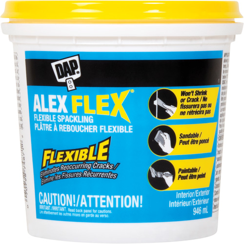 Pl&acirc;tre &agrave; reboucher flexible Alex Flex, 946 ml, Contenant en plastique Groupe Belzile Dickner
