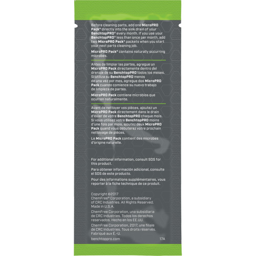 Agent nettoyant antimicrobien MicroPro Pack, 0,5 oz, Pochette Groupe Belzile Dickner