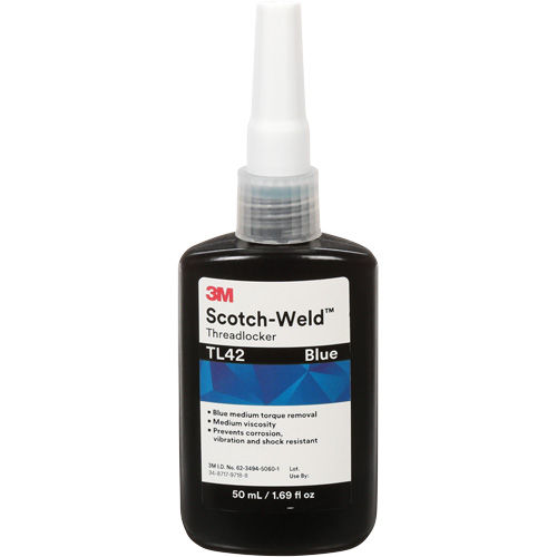Scotch-Weld Threadlocker TL42, Blue, Medium, 50 ml, Bottle Groupe Belzile Dickner