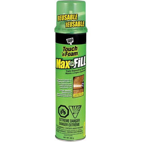 Touch 'n Foam&reg; Max Fill Triple Expanding Sealant, 566 g, Aerosol Can, Cream Groupe Belzile Dickner