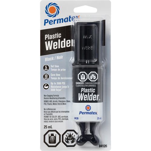 Colle &eacute;poxyde Plastic Welder, 25 ml, Seringue, Deux composants, Noir Groupe Belzile Dickner