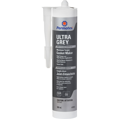Ultra Grey&reg; Rigid High-Torque RTV Silicone Gasket Maker, Cartridge, Grey Groupe Belzile Dickner