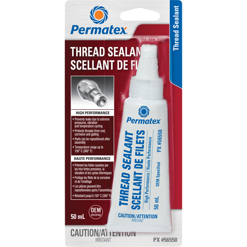 Scellant pour filetage haute performances, Tube, 50 ml, -54° C - 149° C/-65° F - 300° F Groupe Belzile Dickner