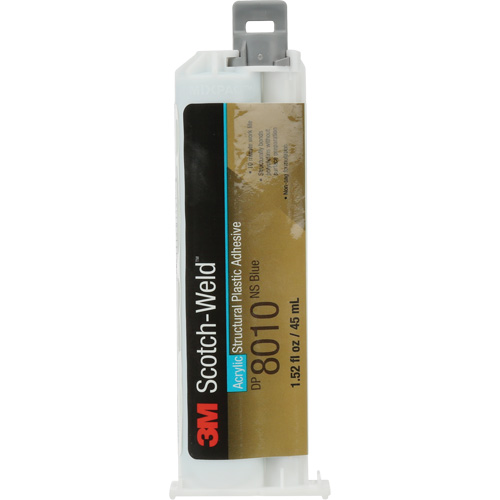 Scotch-Weld Structural Plastic Adhesive, Deux composants, Cartouche double, 45 ml, Bleu Groupe Belzile Dickner