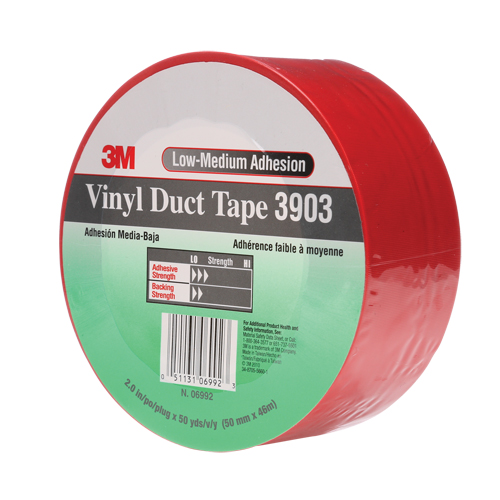 Rubans adh&eacute;sifs en vinyle 3903, 48 mm (2") la x 46 m (151') lo, 6,5 mils, Rouge Groupe Belzile Dickner
