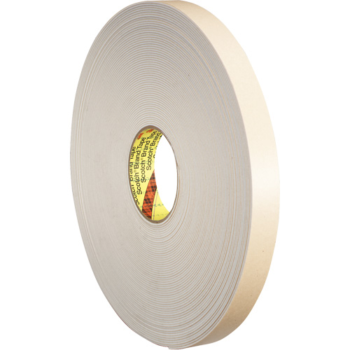 Double-Coated Foam Tape, 66 m (216') L x 25.4 mm (1") W, 31 mils, Polyethylene Groupe Belzile Dickner