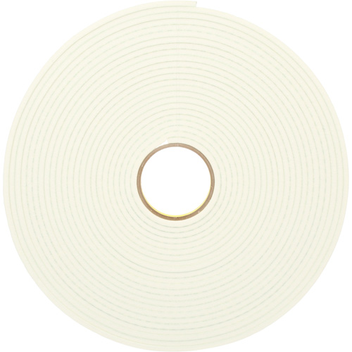 Double-Coated Urethane Foam Tape, 16.5 m (54') L x 12.7 mm (1/2") W, 25 mils, Urethane Groupe Belzile Dickner
