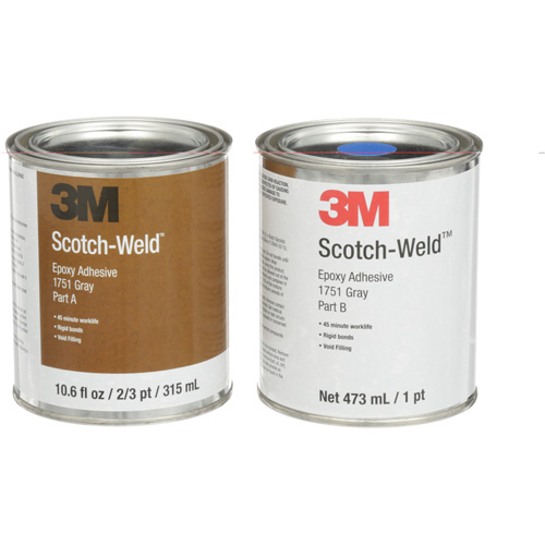 Scotch-Weld Adhesive, 16 fl. Oz., Tube, Two-Part, Grey Groupe Belzile Dickner