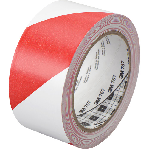 Ruban de signalisation de danger 767, 50,8 mm (2") x 33 m (108'), Rouge/Blanc Groupe Belzile Dickner