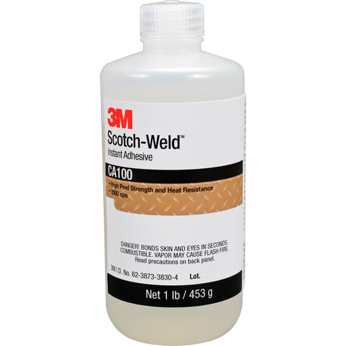 Scotch-Weld Instant Adhesive CA100, Off-White, Bottle, 1 lbs. Groupe Belzile Dickner