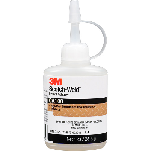 Scotch-Weld Instant Adhesive CA100, Off-White, Bottle, 1 oz. Groupe Belzile Dickner