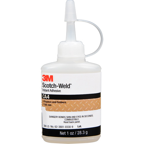 Adh&eacute;sif instantan&eacute; CA4 Scotch-Weld, Transparent, Bouteille, 1 oz Groupe Belzile Dickner