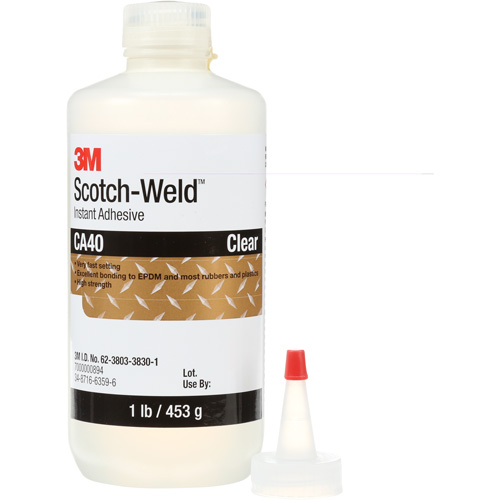Adh&eacute;sif instantan&eacute; CA5 Scotch-Weld, Transparent, Bouteille, 1 lb Groupe Belzile Dickner